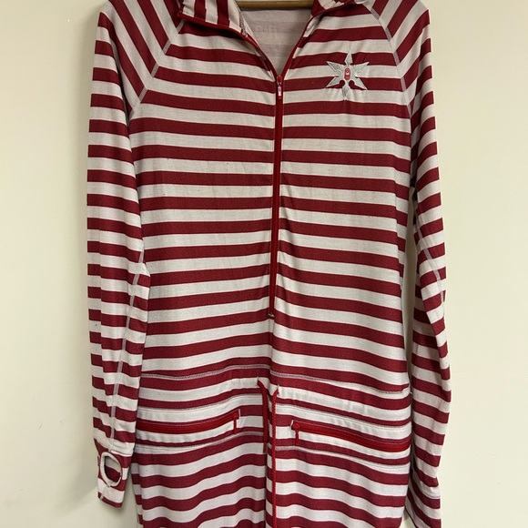 Airblaster Ninja Suit Women’s Size L Red White Striped Ski Snowboard Winter - Picture 3 of 10